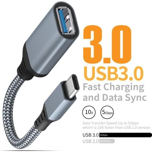 UTHAI SL-OTG002 OTG Data Cable Type-C To USB3.0 Adapter Cable Mobile Phone Tablet PC Car Extension Adapter