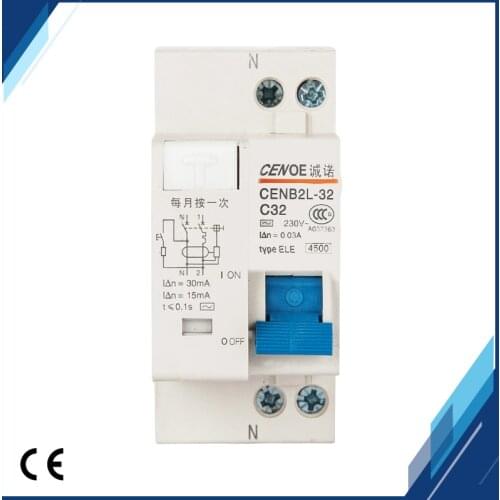High quality residual current Circuit breaker mini earth leakage Circuit breaker DPNL1P+N 16A/25A/32A 230V~50HZ/60HZ