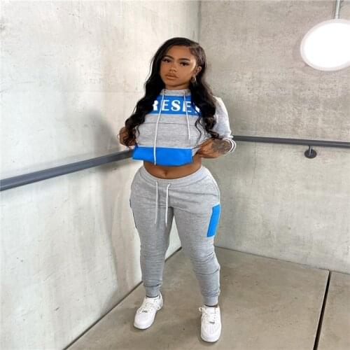 Women Autumn Winter Sexy Tracksuit Matching Two 2 Piece Set Outfits Sport Sweatsuits Set Suits