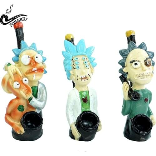 1 PCS Resin Smoking Pipes Silicone Smoking Pipe Unbreakable Hand Pipe Wood Smoking Pipe Herb Tobacco Pipe for Grinder Smoke