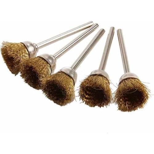 10pcs Steel Wire Brush dremel tools accessories rotary tool for mini drill tools electric burr deburring polishing wheel disc