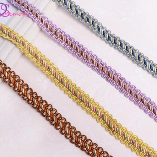 12M 2cm multicolour Curtain Lace fabric Ribbon Trim Fringe DIY accessories for Dress Sofa Cushion Pillow Clothing Decoration