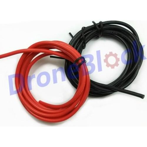 2 meters Black + 2 meters Red Silicon Wire Heatproof Soft Silicone Silica Gel Wire Cable 20AWG 22AWG 24AWG 26AWG 28AWG 30AWG RC