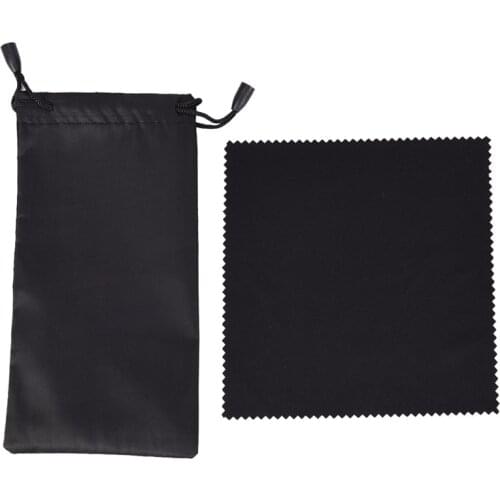 JETTING 1 Set Black Microfiber Sunglasses eyewear Pouch Spectacle Glass Cloth Bag Pouch custom glasses pouch