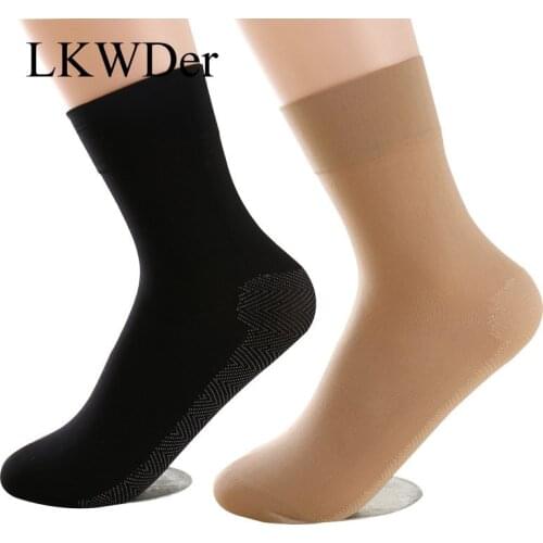 LKWDer 3 Pairs Womens Velvet Silk Socks Spring Summer Socks Cotton Bottom Wicking Slip-resistant Short Sock High Quality Meias