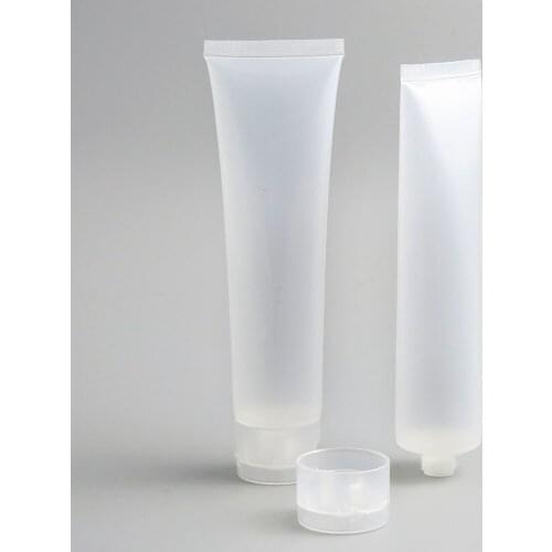 50 x 100ml High Quality Clear Frosted Cosmetic Soft Tube Hand Cream Eye Cream Plastic Tube Packaging Empty Portable Containers