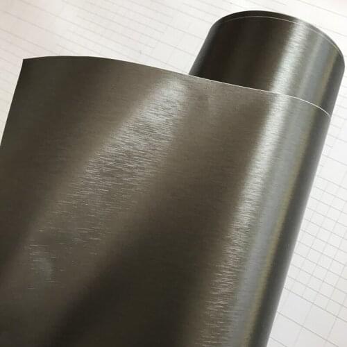 50x500cm Gunmetal Gray Brushed Metallic Steel Vinyl Wrap Roll with Air Release Technology DIY Sticker Decal