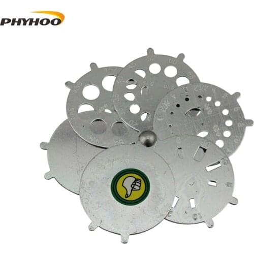 Free Shipping 6pcs Round Gemstone Jewelry Diamond Caliper Tool For Measuring Circle/Ellipse/Rectangular Size