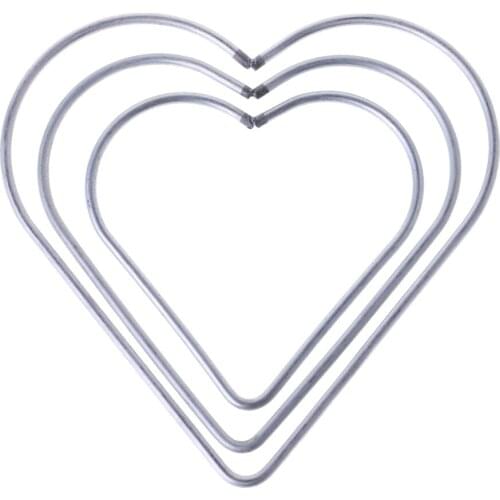 8cm/10cm/11.5cm Heart Shape Metal Dream Catcher Dreamcatcher Ring Macrame Craft Hoop DIY Accessories 3 Sizes