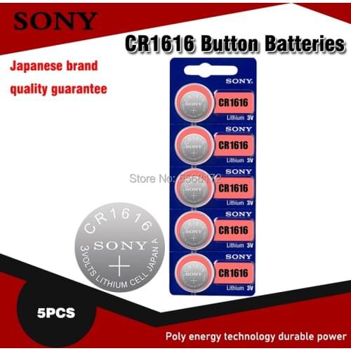 5PCS CR1616 Button Cell Coin Batteries FOR SONY 100% Original cr 1616 3V Lithium Battery DL1616 ECR1616 LM1616 For Watch Toys