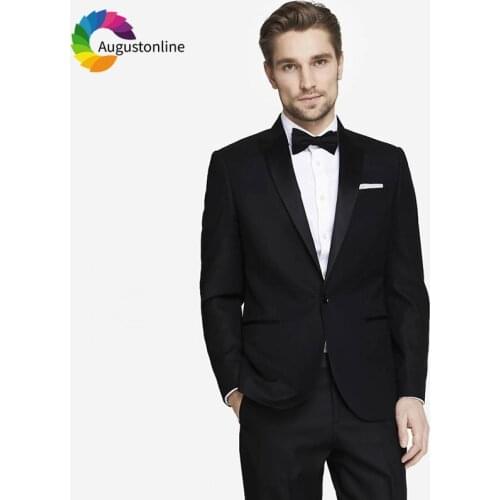 Black 2019 Slim Fit Men Suits For Wedding Bridegroom Groom Costume Prom Formal Tailored Made Tuxedo Best Man Blazer Jacket+Pants