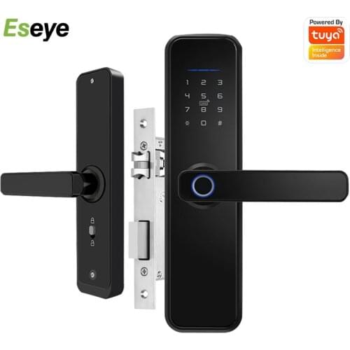 Eseye Tuya Fingerprint Biometric Smart Lock Door Wifi Security Convenient With APP Fechadura Digital Door Lock Password Lock