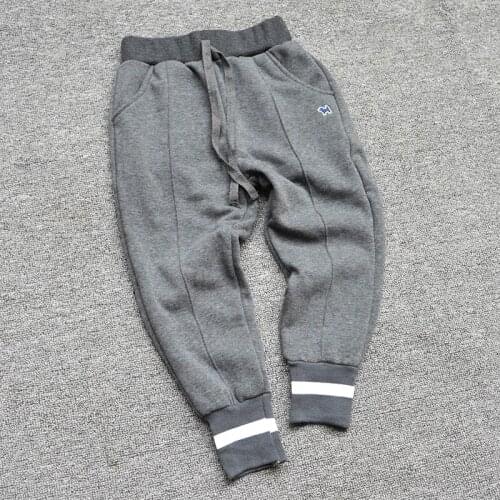 Foreign Trade Korean Original Single Male Girl Autumn And Winter Increase Down Keep Warm Closing Sports Pants Trousers 90-140