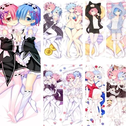 July update Japanese Anime Dakimakura pillow cover Re:zero characters sexy girl Rem hugging body pillowcase