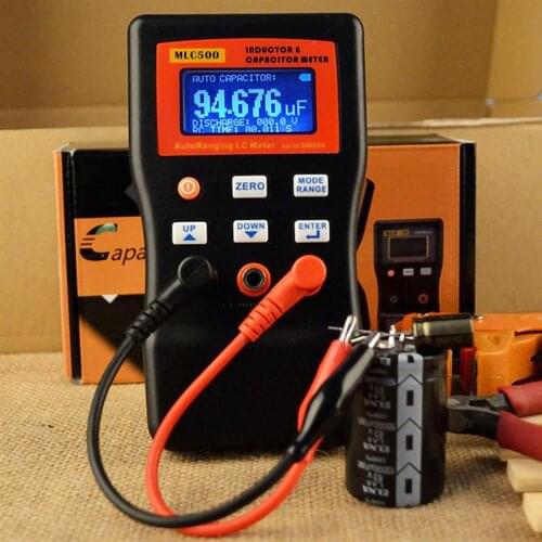 MLC500 500kHz Digital Capacitance Inductance Meter Auto Ranging Component Tester LC Meter LC and RC Oscillation 5 Digit Display