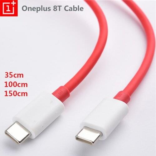 Oneplus 8 Pro Charger Cable Warp USB C To Type C Data Cord 65W PD Fast Charging Line For One Plus 1+ Nord N10 N100 8T 7T 7 Pro 6