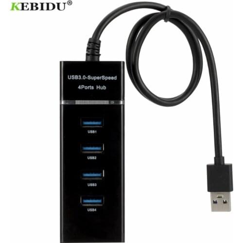 Kebidu super high speed 4 port splitter USB 3.0 HUB rechargeable hub for laptop/ultrabook USB cable splitter with VL812 chip