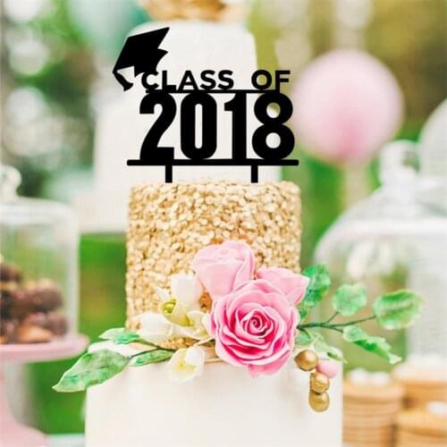 Creative Acrylic Cake Topper Baking Accessories Birthday Graduation Party Decoration
