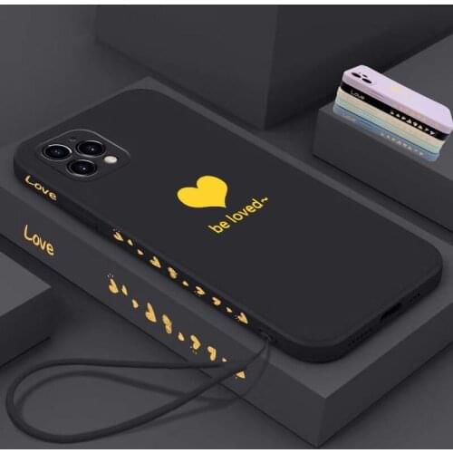 Matte Love Heart Logo Phone Case For iPhone 13 12 11 Pro Max Mini XS X XR 7 8 Plus SE back Cover Soft TPU Silicone Shell Funda