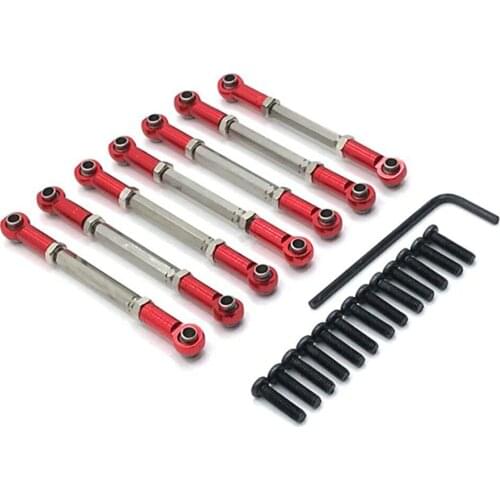 For WLtoys 104001 1/10 Metal Linkage Servo Pull Rod Tie Rod 4WD Radio Control Climbing Car Upgrade Parts Spare