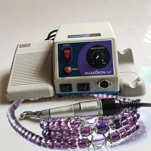 Dynamic Style Marathon N7 Micromotor Micro Polishing Electric Motor Contra Angles Handpiece M33Es 35K RPM for Dental Podology