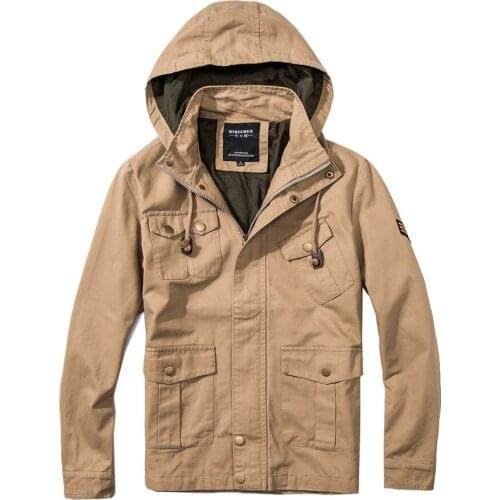 Men Jacket Mens Slim Fit Cotton Jacket Windbreaker Men Coat Brand Clothes Jaqueta Masculino Fashion New Streetwear 2019