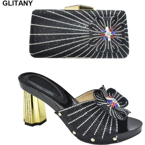 Latest Italian Shoe and Bag Set for Party In Women Wedding Shoes for Women Bride Shoes for Women Sandals African Shoes with Bag