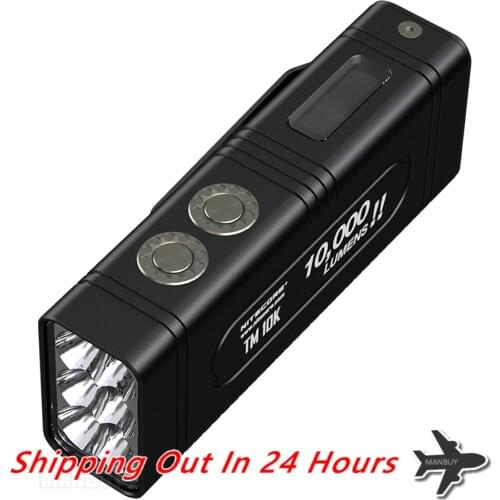 New NITECORE TM10K 10000LM CREE XHP35 HD LED Hight Light Rechargeable Flashlight Included 4800mAh Battery Outdoor Hunting Torch