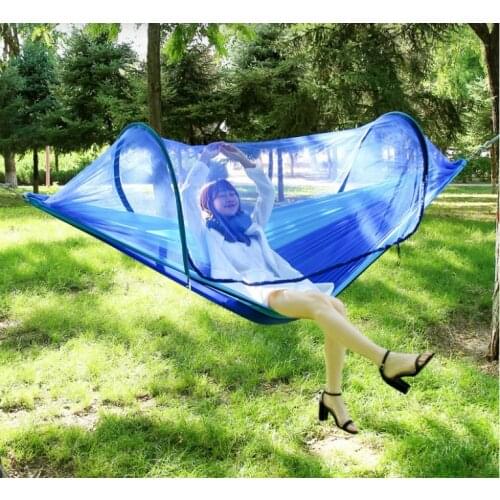 New product Outdoor hammock with mosquito nets, outdoor camping, single double bed, anti-rollover, anti-mosquito swing household