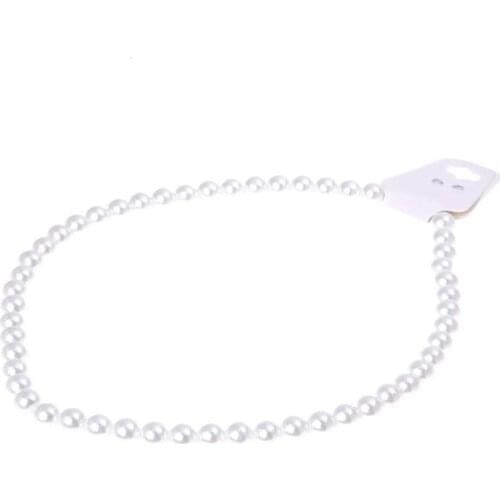 SODIAL(R) Charming Pearl Necklace w Metal Clasp Costume