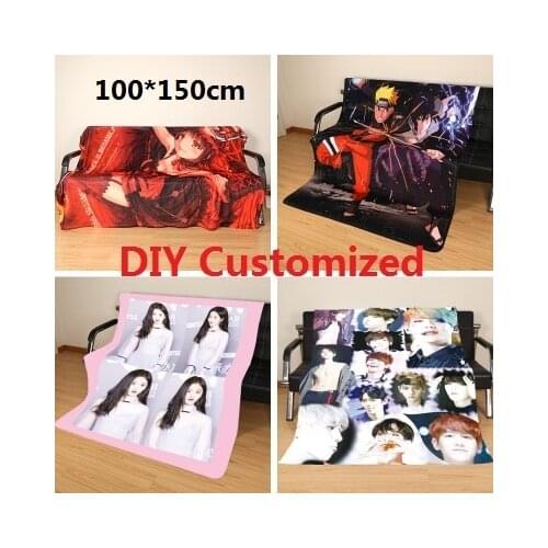 100*150cm DIY Customized Blanket Colorful printing