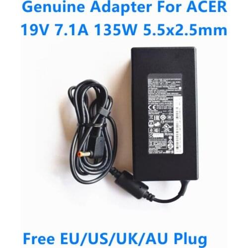 Genuine 19V 7.1A 135W 5.5x2.5mm ADP-135KB T Power Supply AC Adapter For ACER PA-1131-16 Laptop Charger