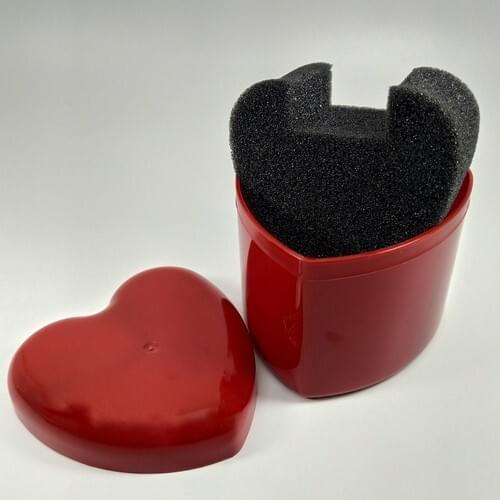 Ozer Box Clock & Clamp Heart Plastic Box (In-Sponge) 24'lü Package