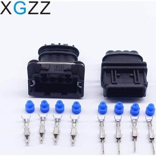5 Sets Tyco/Amp 4 way female plug electrical waterproof wire auto connector 282192-1