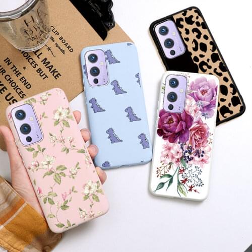 For OnePlus 9 Pro Case Silicone Flower Leopard Luxury For Coque Oneplus 9 9pro One Plus 1+9 oneplus9 Soft TPU Back Cover Funda