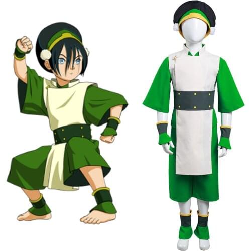 TAvatar: The Last Airbender Toph bengfang Cosplay Costume Kids Children Vest Pants Outfits Halloween Carnival Suit