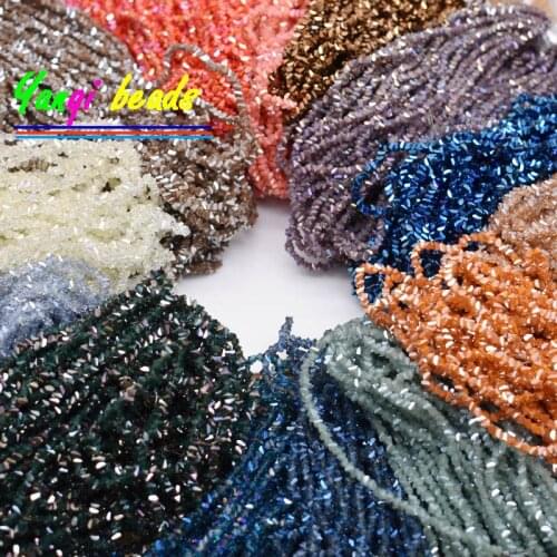 Solid 25 color 2mm 140pcs Triangle Crystal Glass Beads Seed Czech Beads For Jewelry Making DIY Needlework Earring Necklace
