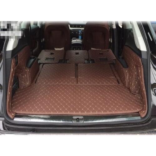 High quality! Special trunk mats for Audi Q7 7 seats 2018-2015 waterproof cargo liner mat boot carpets for Q7 2016