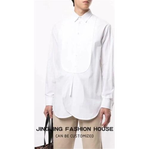 S-6XL!!Spring 2020 new long-sleeved loose-fitting youth casual shirt trend for men black casual youth versatile style shirt