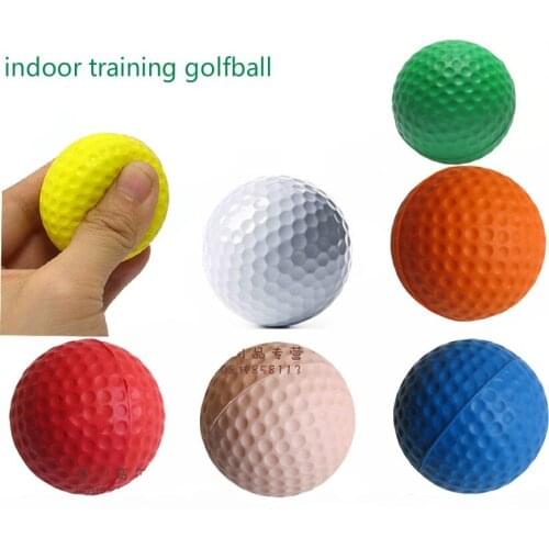 3PCS PU EVA Golf ball soft inside practice color sponge ball swing exercise area ball indoor training safety elastic