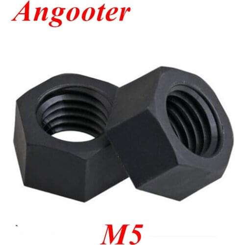 500pcs M5 Black Nylon Hex Nut Plastic Hexagon Hex Nuts DIN934