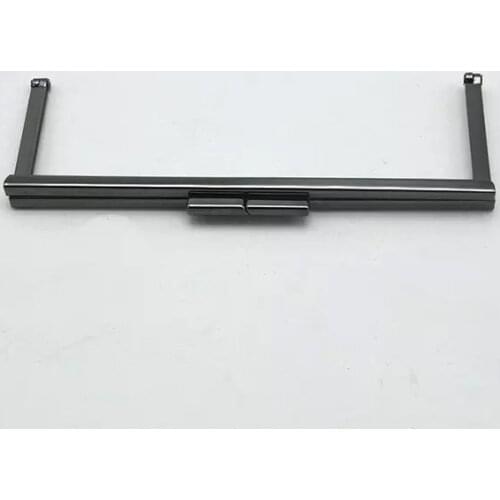 6 3/4 inches (17 x 6.5 cm) - Gunmetal Modern Clutch Frames Open Channel Metal Purse Frame