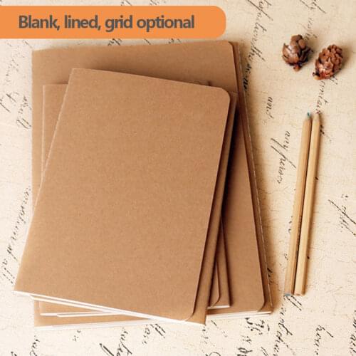 Notebook Vintage A5 Diary Blank/grid/lined optional 38 sheets / 76 pages Sketchbook Bullet Grid journal