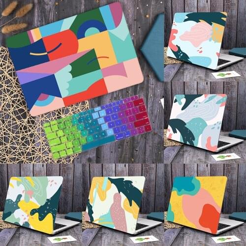 Coloful Printed Plastic Hard Shell Case Keyboard Cover For MacBook Air Pro Retina 11 12 13 15 16 inch 2020 A2337 A2179 A2338