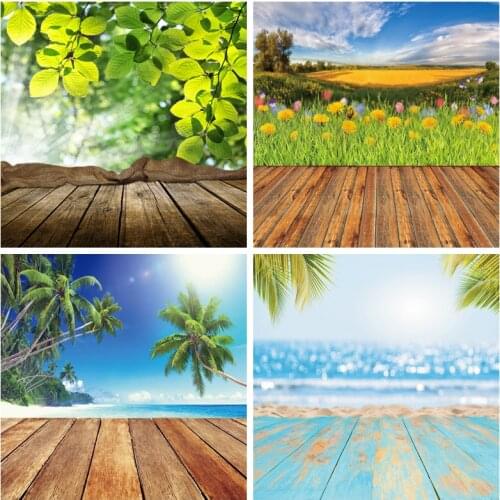 Spring Green Tree Leaves Wooden Floor Polka Dots Baby Portrait Photography Backgrounds Photo Backdrops Photocall Photo Studio