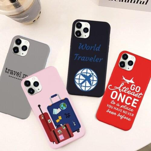 JAMULAR World Map Travel Plane Soft Phone Case Phone Case For iPhone XS MAX 11 Pro SE 2020 XR X 7 8 6Plus Cartoon Silicone Cover