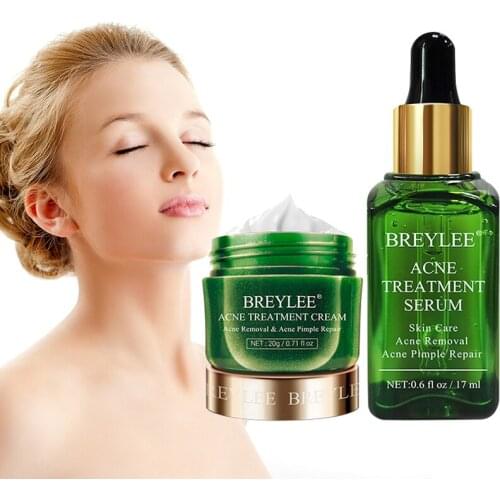 Face Serum Tea Tree Acne Set Box Acne Removal Repair Shrink Pore Improve Dry Rough Skin Soothing Oil-control Anti-allergic TSLM1