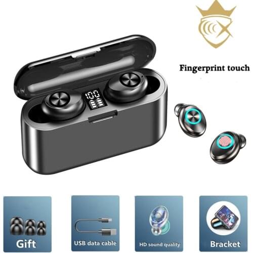 TWS Bluetooth 5.2 Earphones 1800mAh Charging Box Wireless Headphone 9D Stereo Sports Waterproof Earbuds Headsets With Microphone