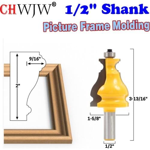 1PC 1/2" Shank Medium Elegant Picture Frame Molding Router Bit