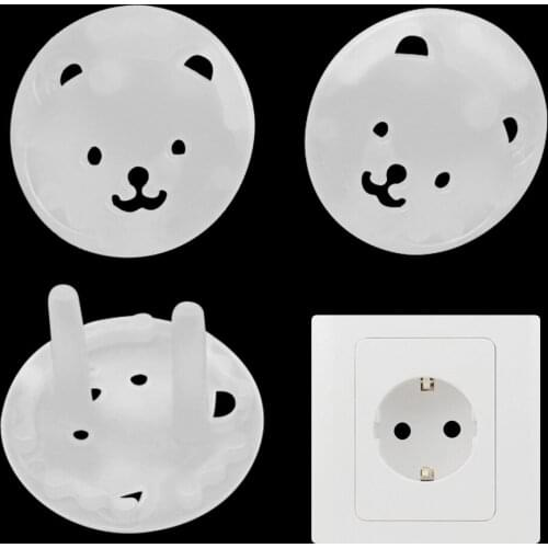 10pcs Power Socket Covers Home Baby Proofing Power Outlet Transparent Plastic Safety Caps